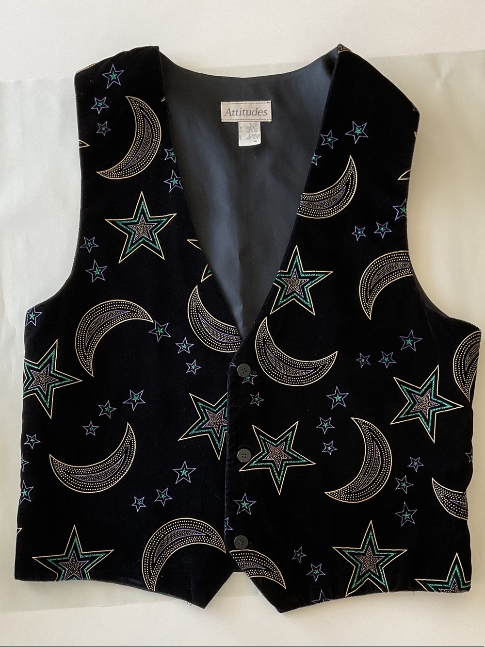ATTITUDES "90s velvet vest" "celestial moon stars" and "whimsigoth witchy boho” - Picture 12 of 12